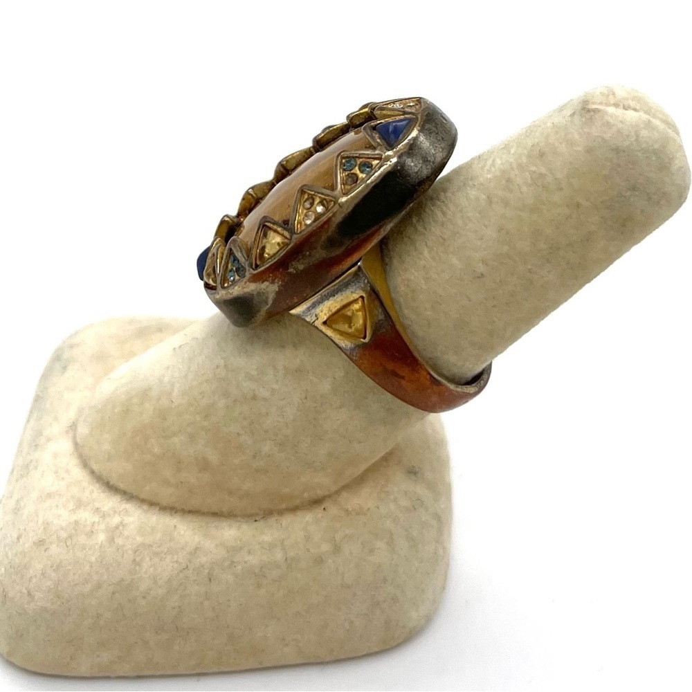House of Harlow Hold Tone Tiger’s Eye with Crystal Accents size 8 - Picture 4 of 5